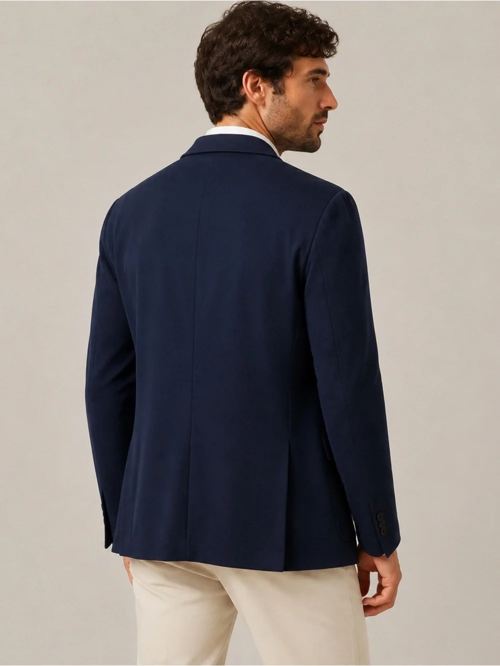 Massimo Dutti Men’s Navy Blue Jersey Blazer Sport Coat Size 48 NWT Italy 🇮🇹